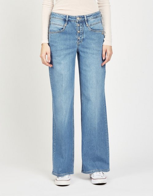 GANG Weite Jeans 94MEDINA WIDE mit Knopfverschluss günstig online kaufen