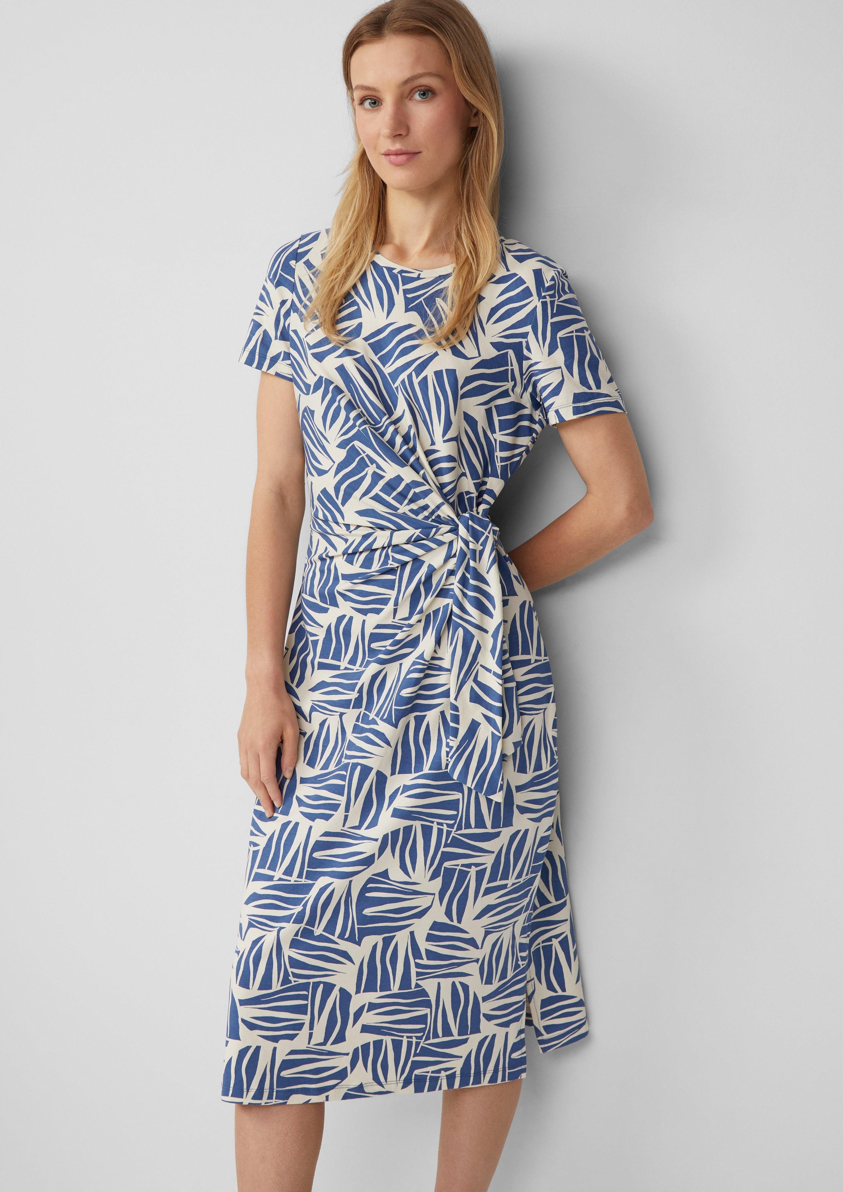 s.Oliver Maxikleid Jersey-Kleid mit Knotendetail und günstig online kaufen