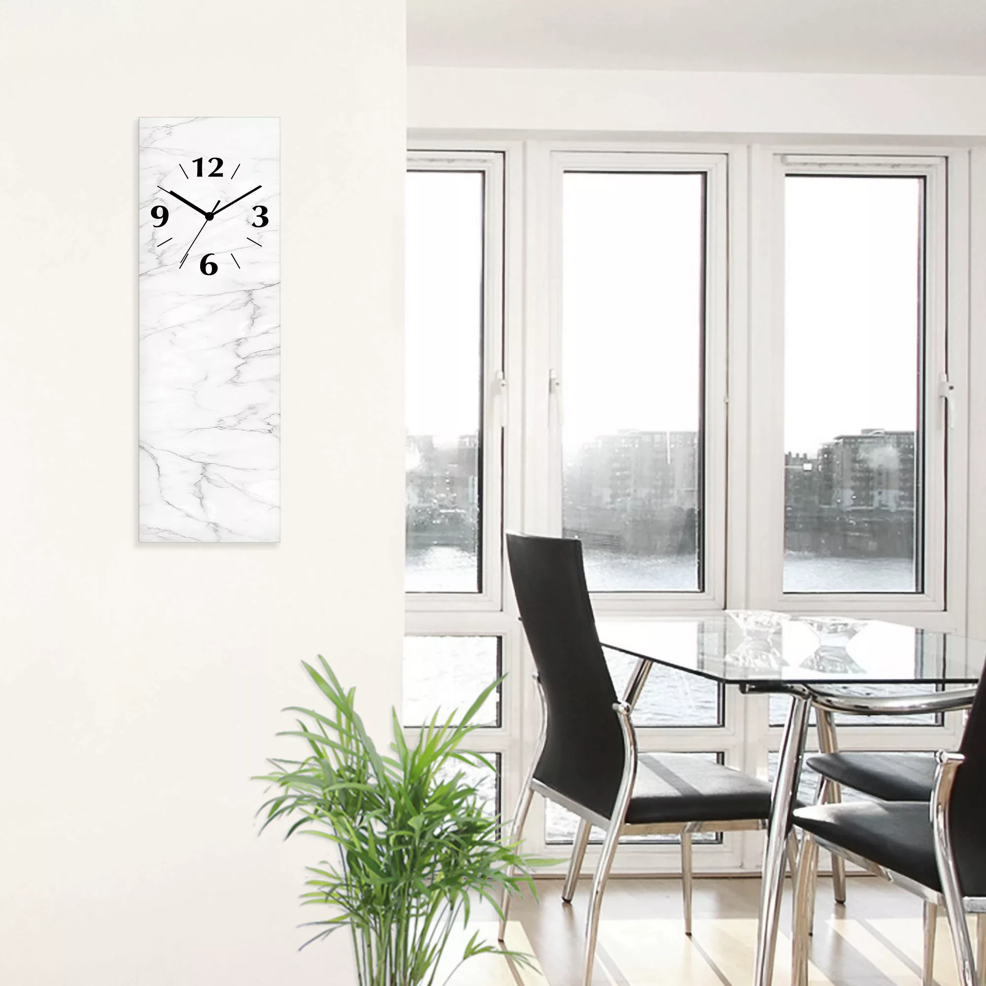 Artland Wanduhr "Weiße Marmor Textur", wahlweise mit Quarz- oder Funkuhrwer günstig online kaufen