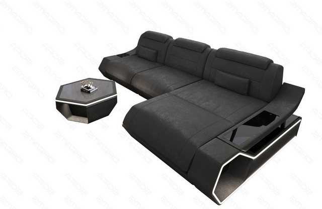 Sofa Dreams Ecksofa Polster Ecksofa Toscano L Form, LED Beleuchtung günstig online kaufen