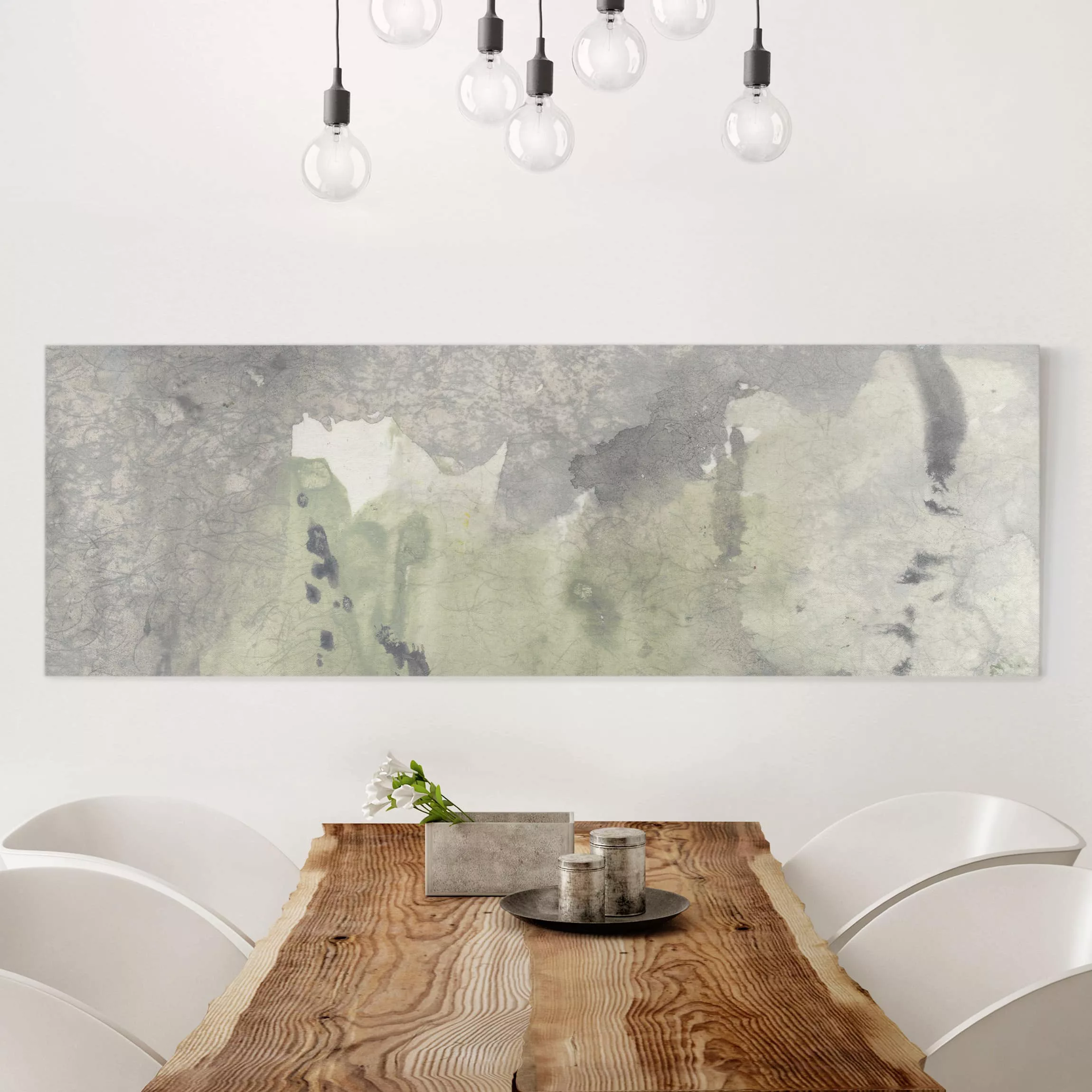 Leinwandbild Abstrakt - Panorama Frieden, Liebe, Freude III günstig online kaufen