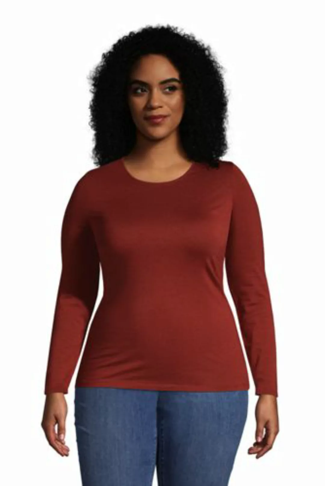 Shirt aus Baumwoll/Modalmix in großen Größen, Damen, Größe: 56-58 Plusgröße günstig online kaufen
