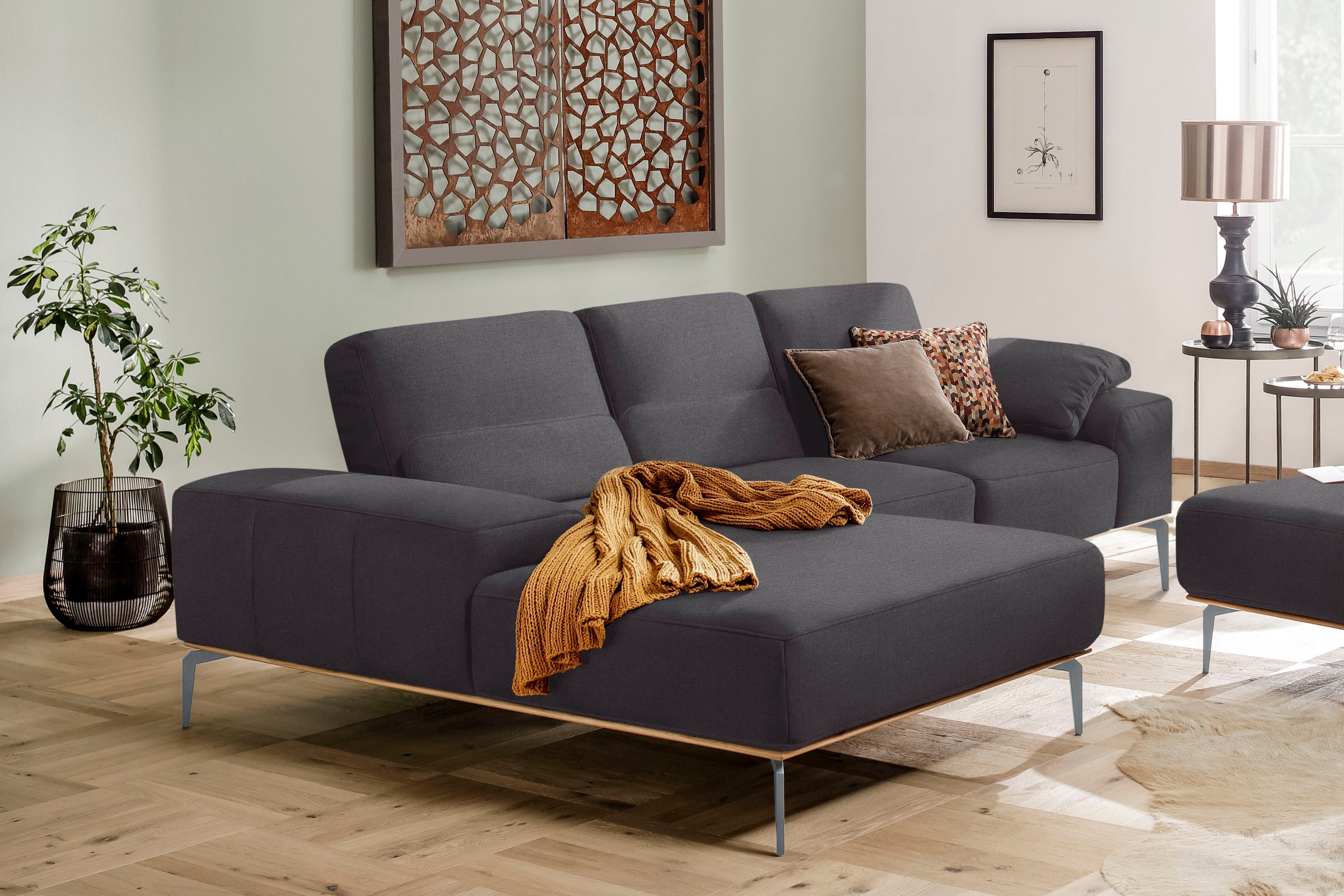 W.SCHILLIG Ecksofa "run, Designsofa mit tollem Sitzkomfort, bequem, L-Form" günstig online kaufen