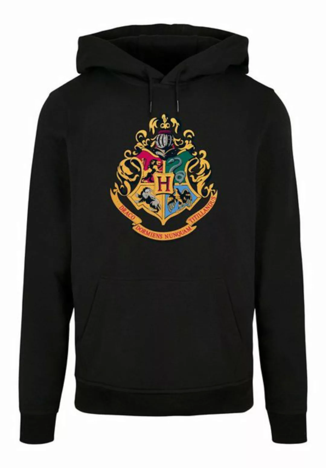 F4NT4STIC Kapuzenpullover Harry Potter Hogwarts Crest Gold Print günstig online kaufen