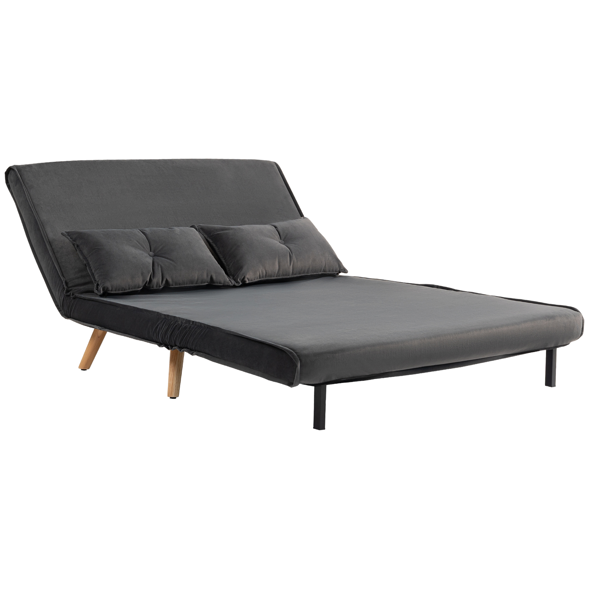 HOMCOM Schlafsofa 3 in 1 2 Sitzer Sofa mit Schlaffunktion, 190 x 120 cm Kla günstig online kaufen