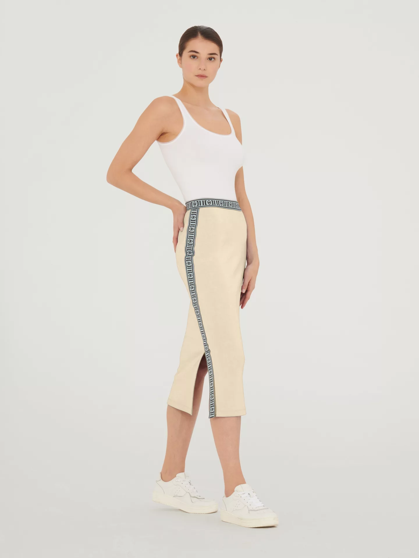 Wolford - Sweater Skirt, Frau, moon shell, Größe: L günstig online kaufen