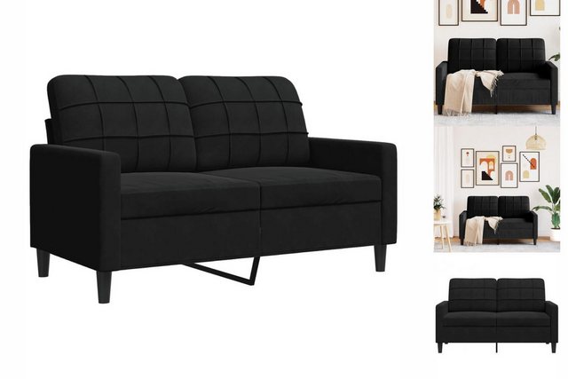 vidaXL Sofa, 2-Sitzer-Sofa Schwarz 120 cm Samt günstig online kaufen