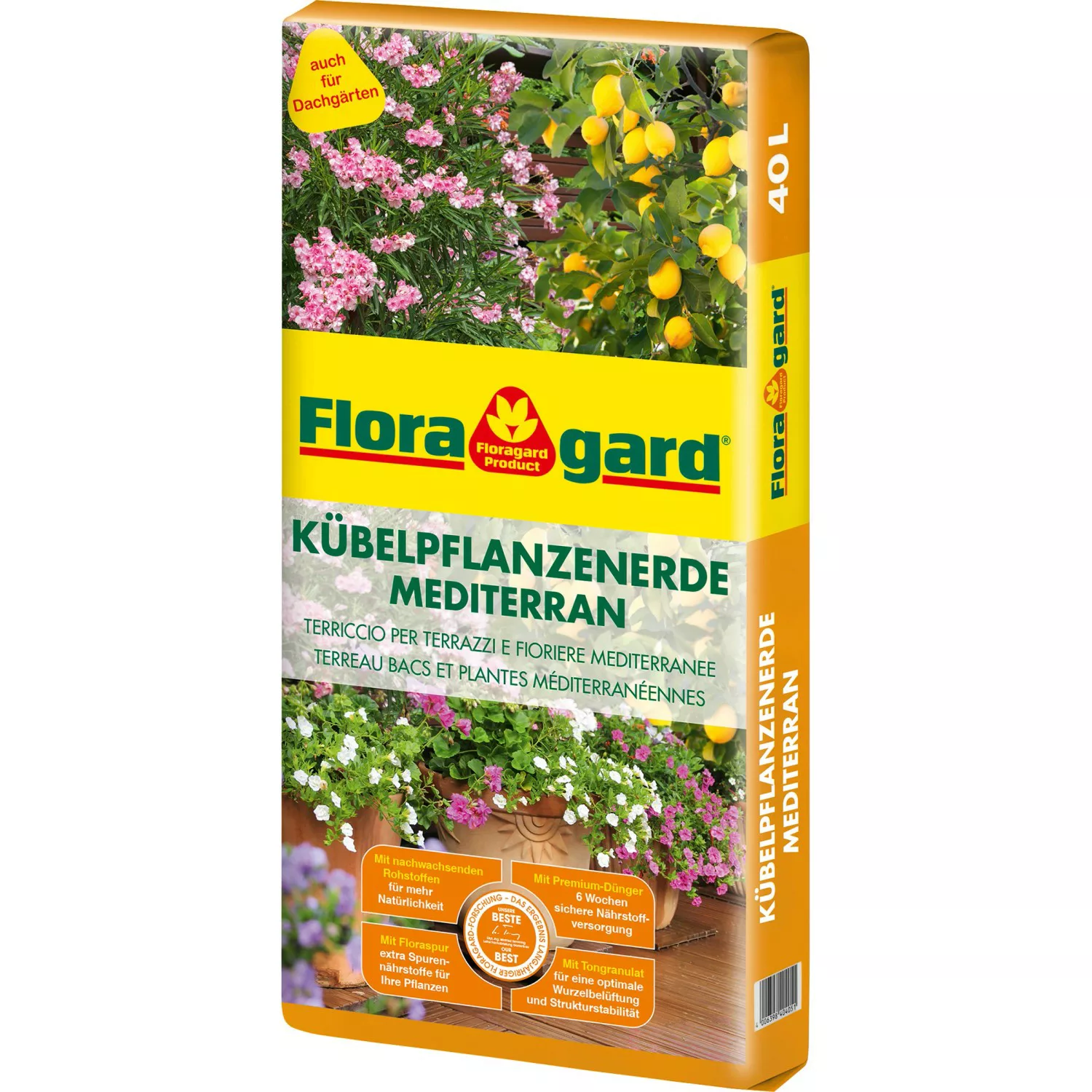 Floragard Kübelpflanzenerde mediterran 40 l günstig online kaufen