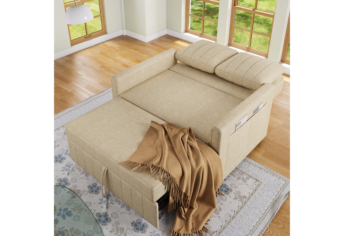 MODFU Schlafsofa Multifunktionales Sofabett mit verstellbarer Rückenlehne, günstig online kaufen