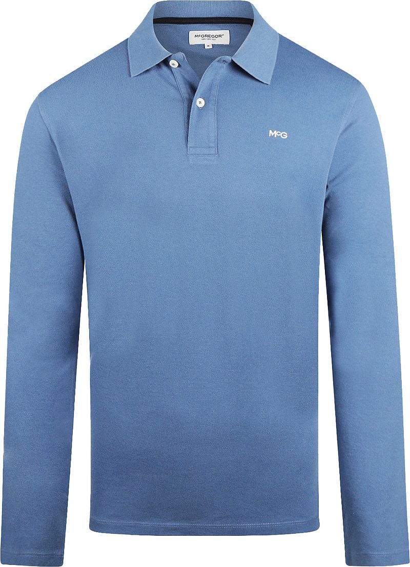 McGregor Long Sleeve Poloshirt Faded Blau - Größe 3XL günstig online kaufen