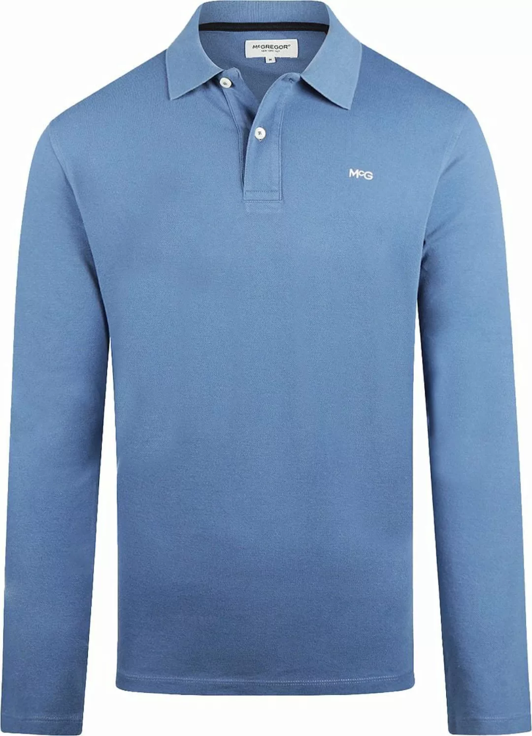 McGregor Long Sleeve Poloshirt Faded Blau - Größe XL günstig online kaufen