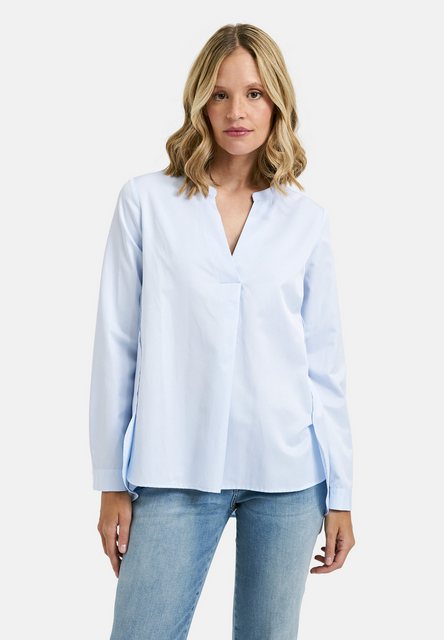 Milano Italy Kurzarmbluse Blouse with V-Neck and pleat at cf günstig online kaufen