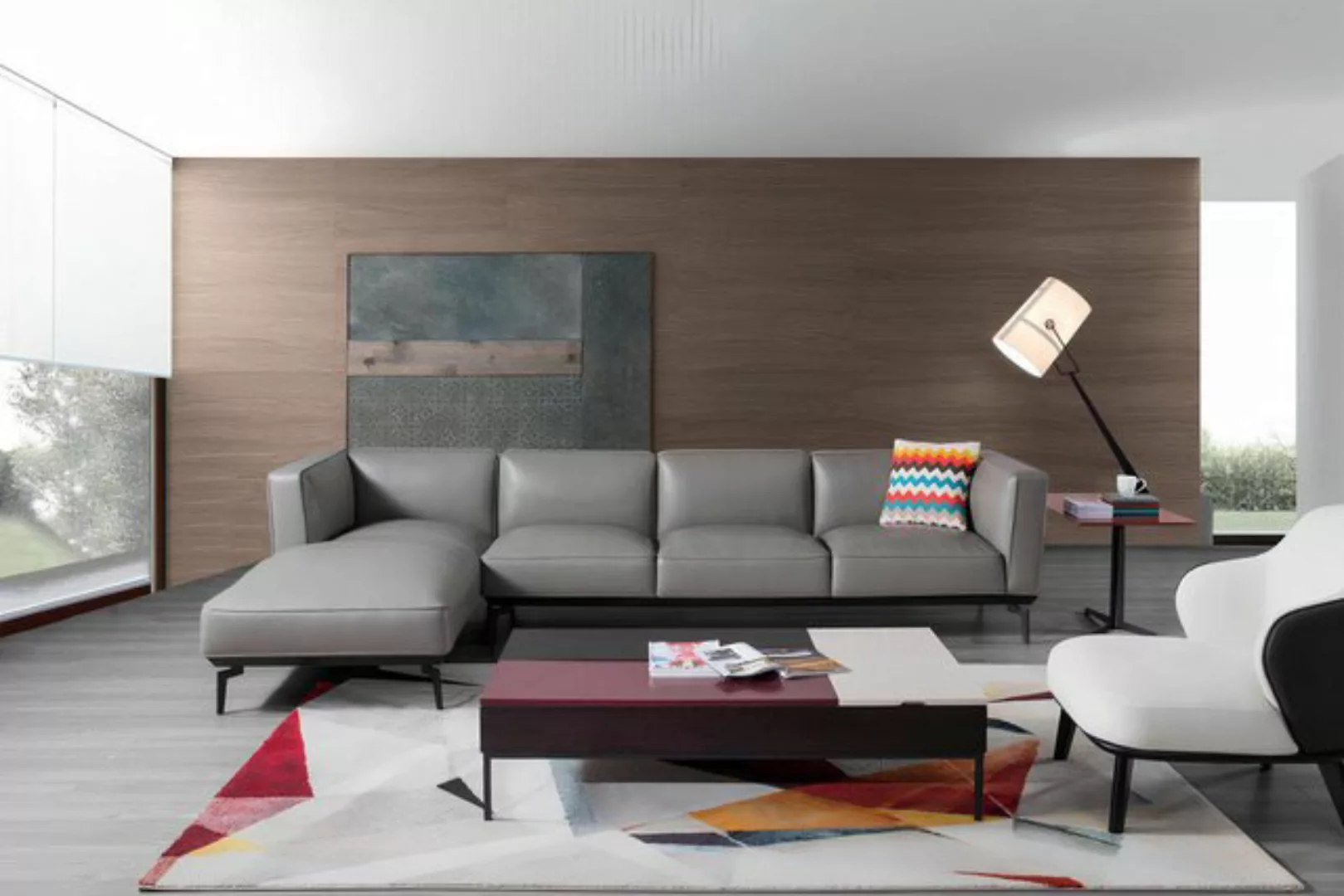 Xlmoebel Sofa Moderne Designer L-förmige Ledersofa-Wohnlandschaft, Hergeste günstig online kaufen