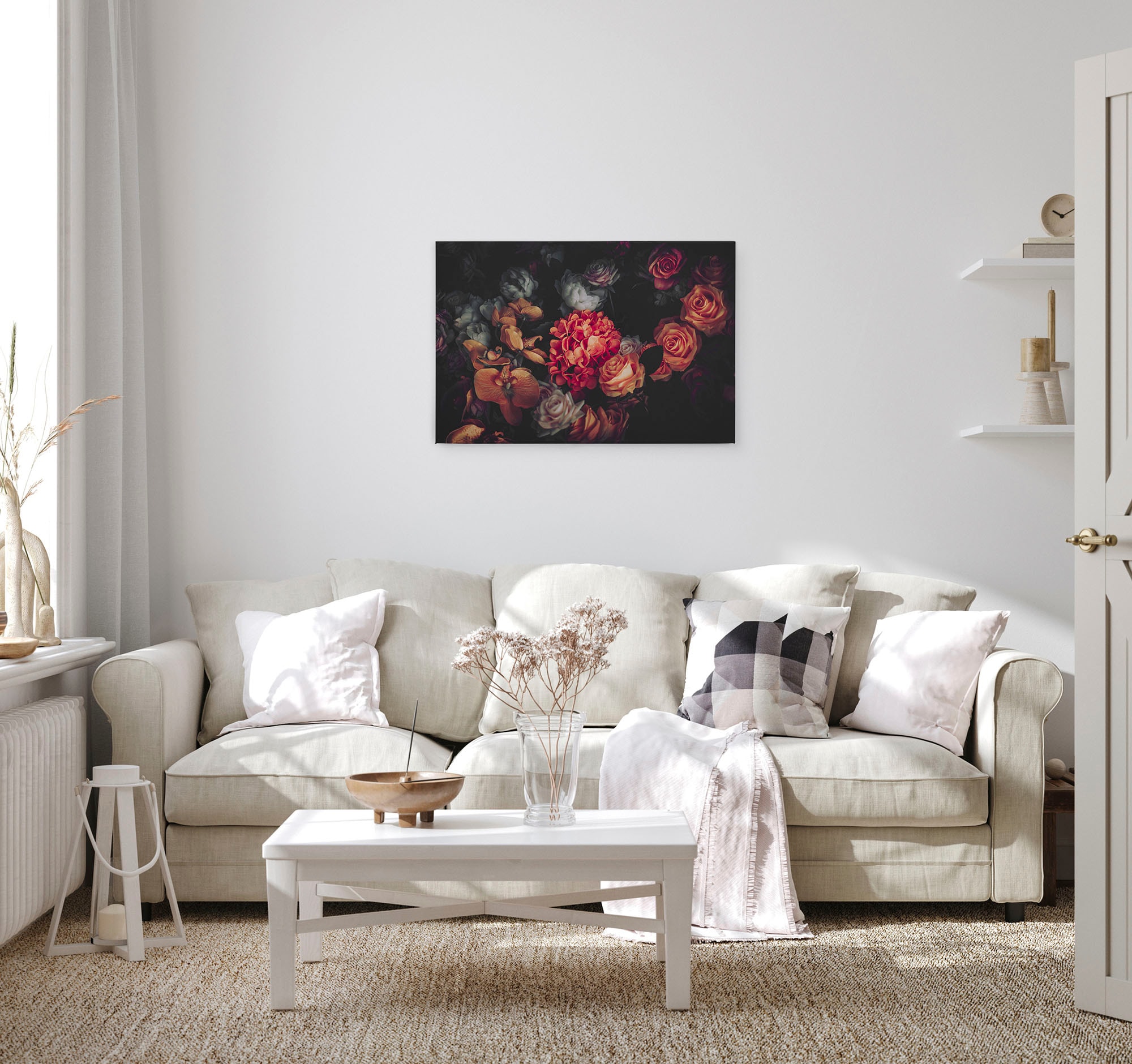 A.S. Création Leinwandbild "Romantic Flower", Blumen, (1 St.) günstig online kaufen