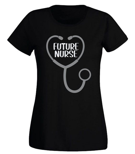 G-graphics T-Shirt Damen T-Shirt - Furure Nurse Slim-fit-Shirt, mit Frontpr günstig online kaufen
