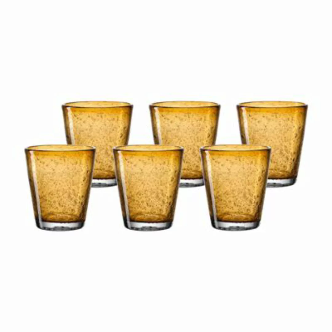 LEONARDO BURANO Trinkglas 0,33l gelb 6er Set Trinkgläser günstig online kaufen