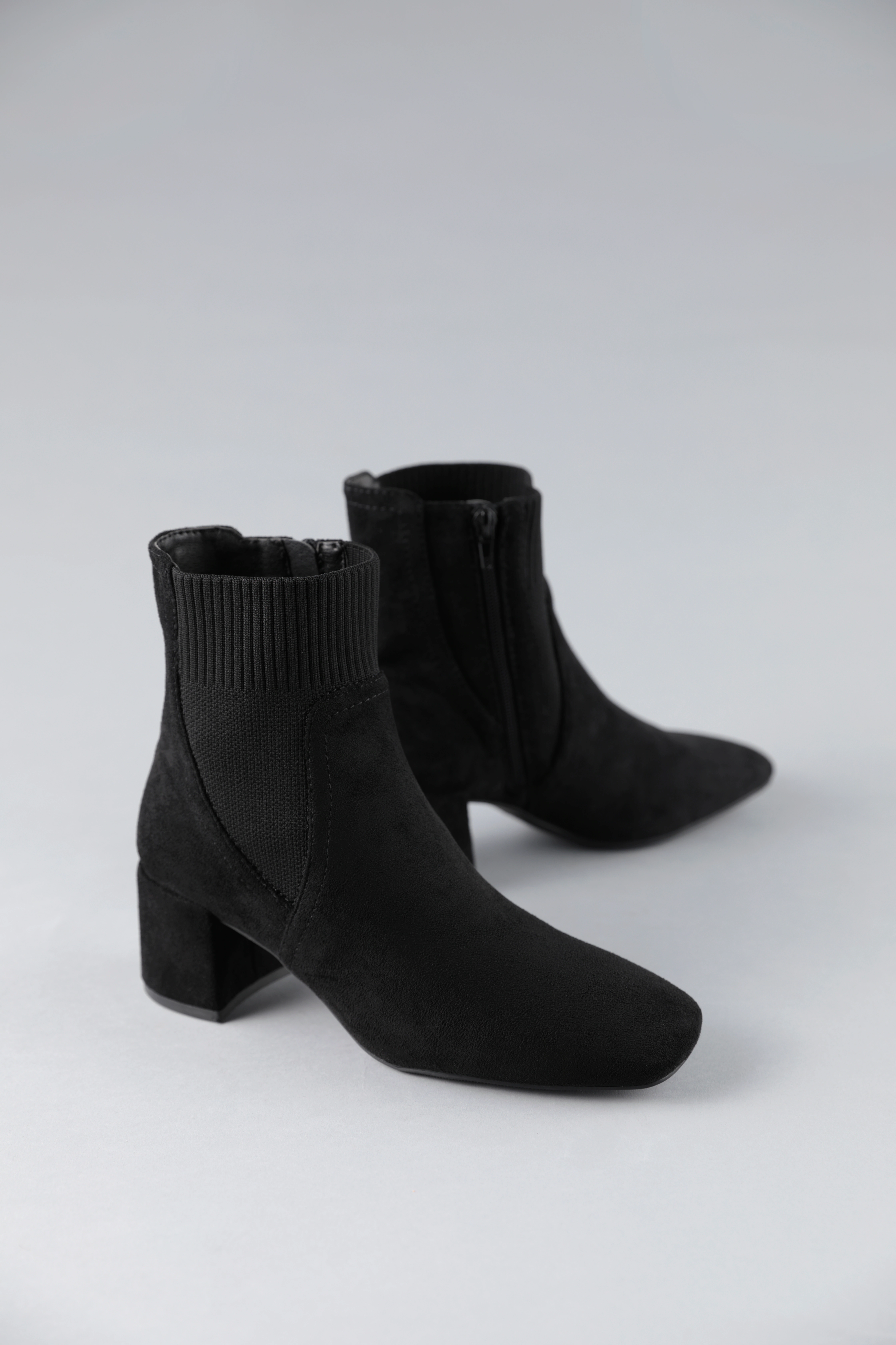 Aniston SHOES Stiefelette, Blockabsatz, Karreeform, mit Strick-Einsatz - NE günstig online kaufen