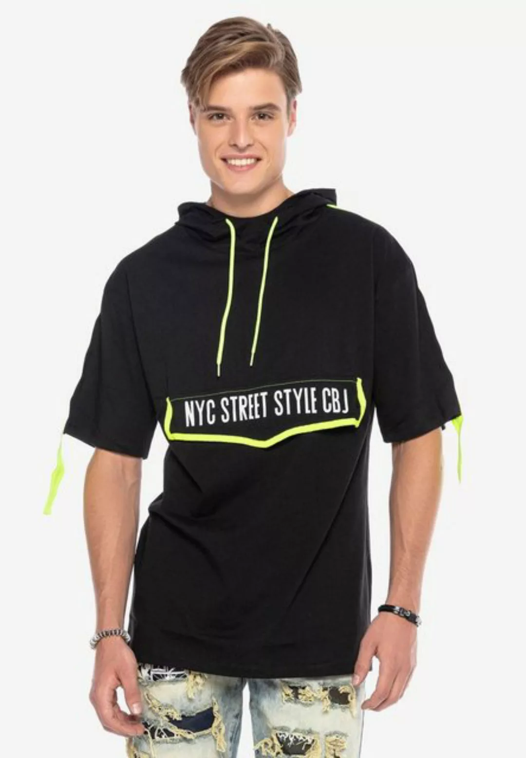 Cipo & Baxx Kapuzensweatshirt in sportlichem Look günstig online kaufen