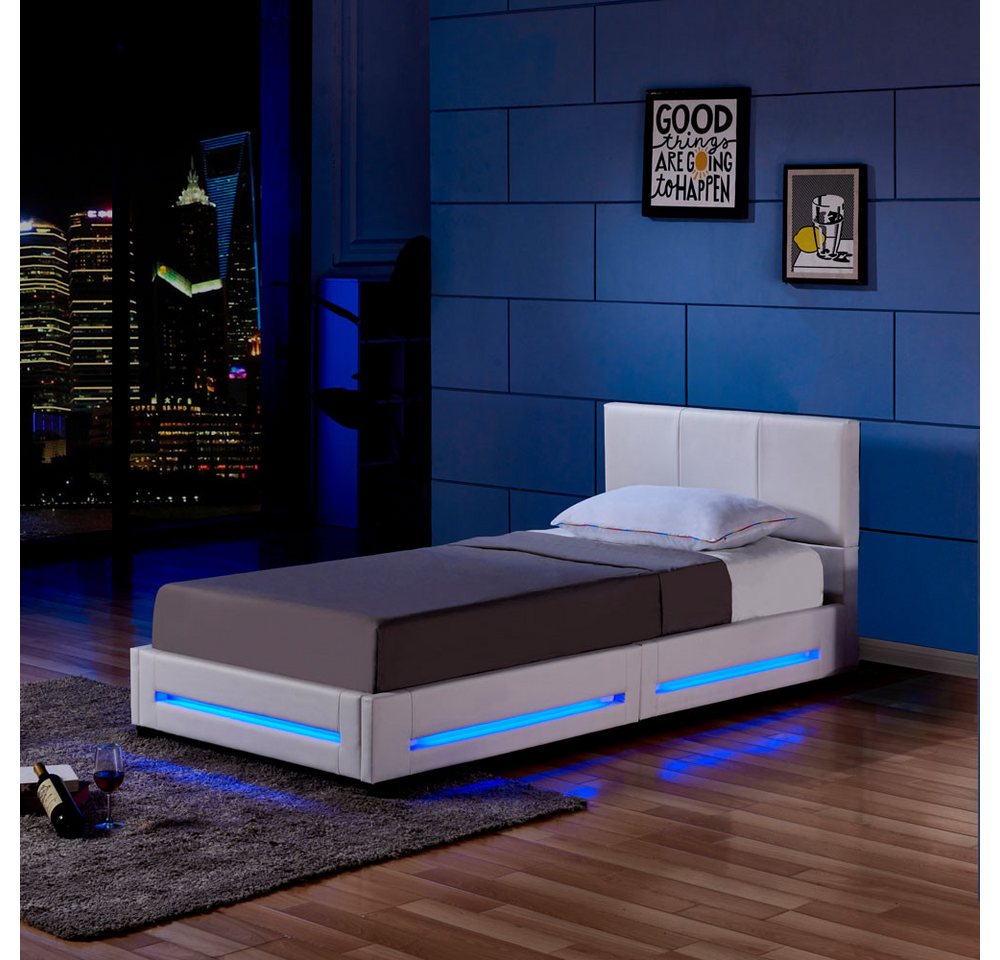 HOME DELUXE Bett LED Bett ASTEROID (Set, 3-tlg., inkl. Lattenrost, Matratze günstig online kaufen