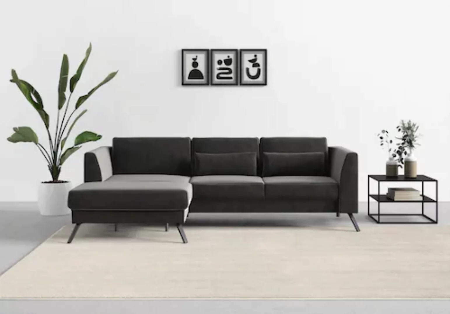 sit&more Ecksofa »Lindholm L-Form«, mit Sitztiefenverstellung und Federkern günstig online kaufen