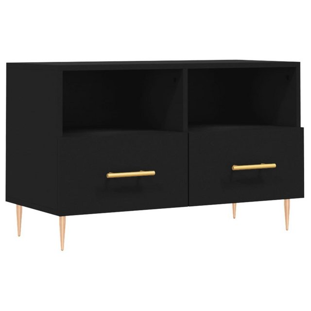 furnicato TV-Schrank Schwarz 80x36x50 cm Holzwerkstoff günstig online kaufen