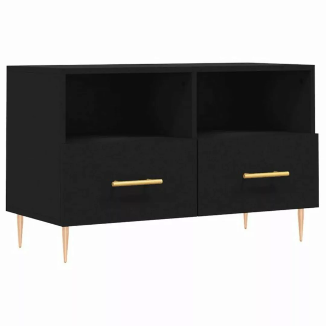 furnicato TV-Schrank Schwarz 80x36x50 cm Holzwerkstoff (1-St) günstig online kaufen