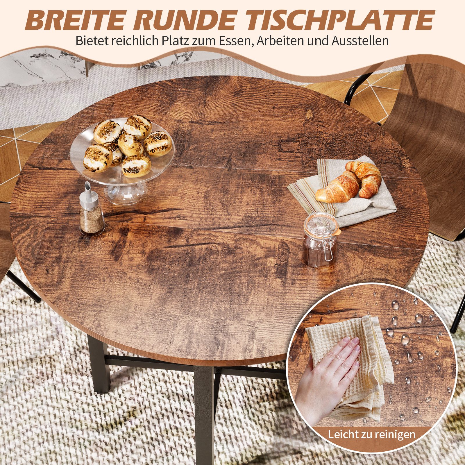 TWSOUL Klapptisch Esstisch Klappbar Küchentisch für günstig online kaufen