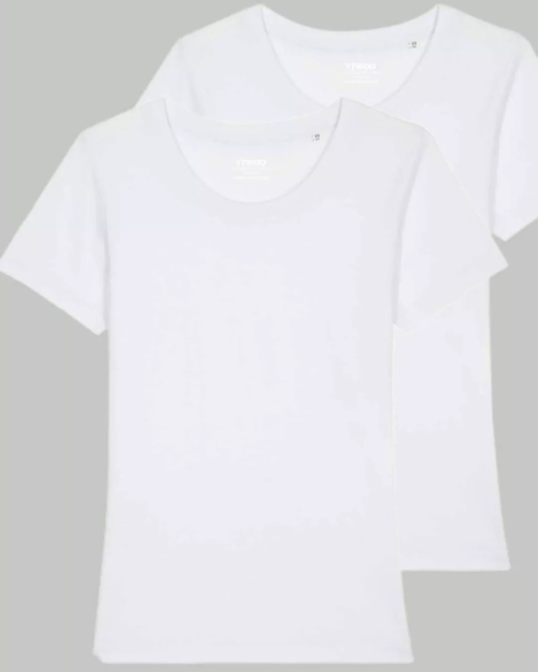 2er Pack Basic T-shirt Damen Schwarz Oder Weiß, Bio-baumwolle günstig online kaufen