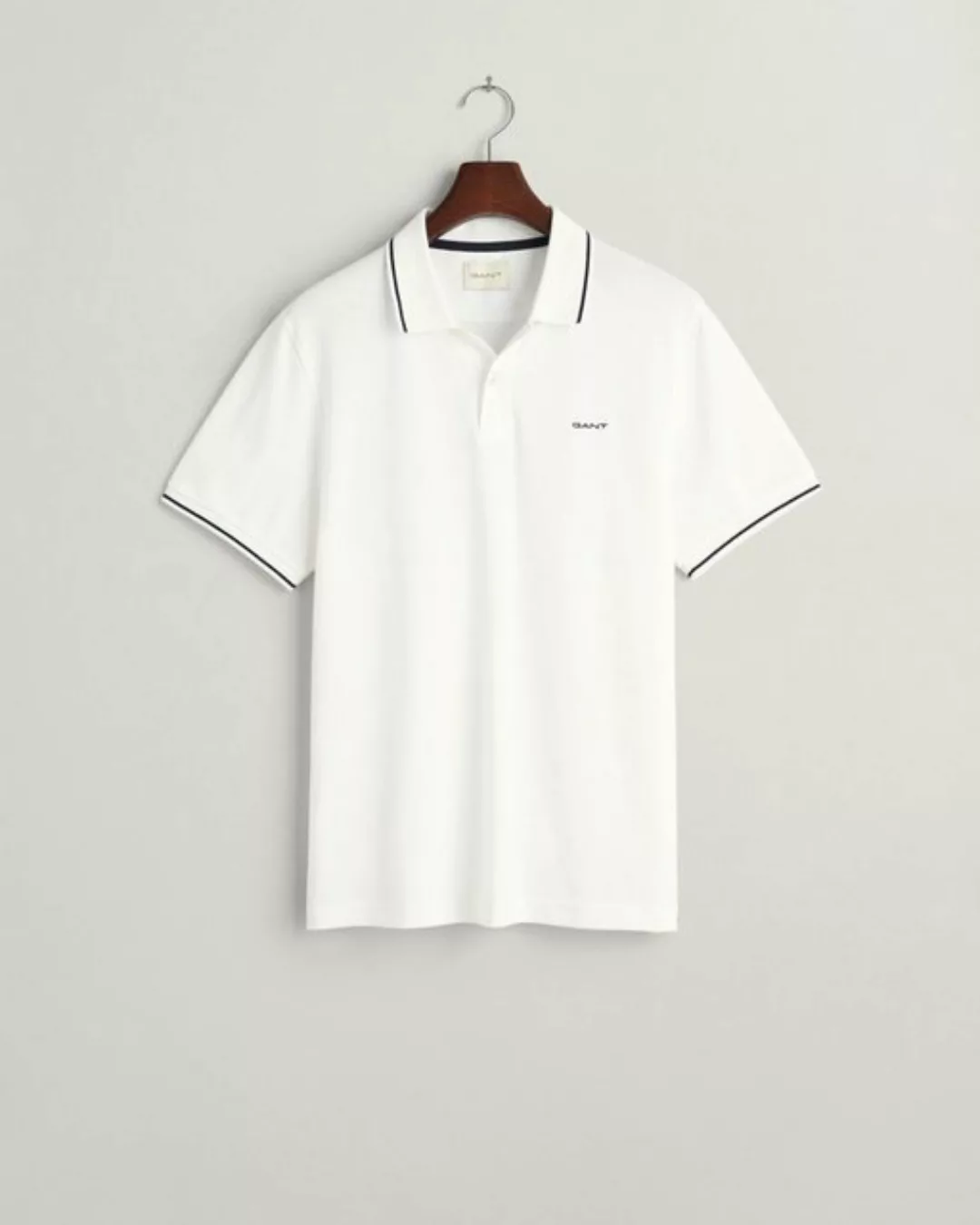 Gant Poloshirt TIPPING SS PIQUE POLO, WHITE günstig online kaufen