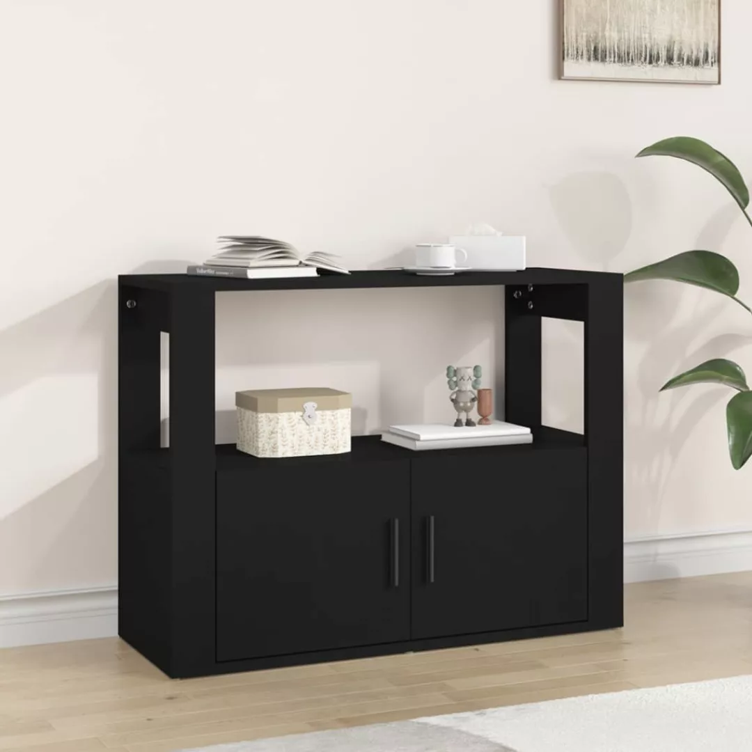 Vidaxl Sideboard Schwarz 80x30x60 Cm Holzwerkstoff günstig online kaufen