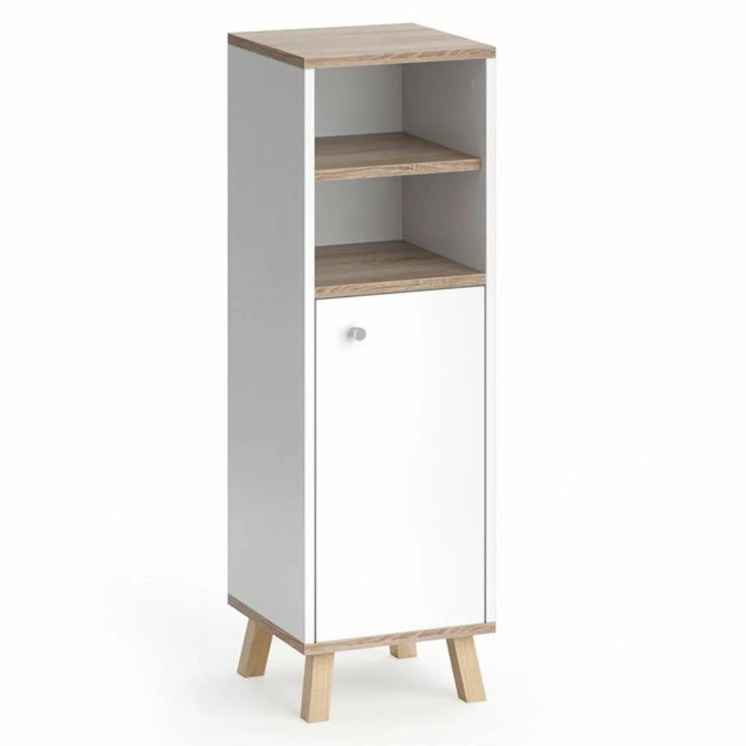 Vicco Midischrank Senyo, Weiß/Sonoma, 30 x 95 cm günstig online kaufen