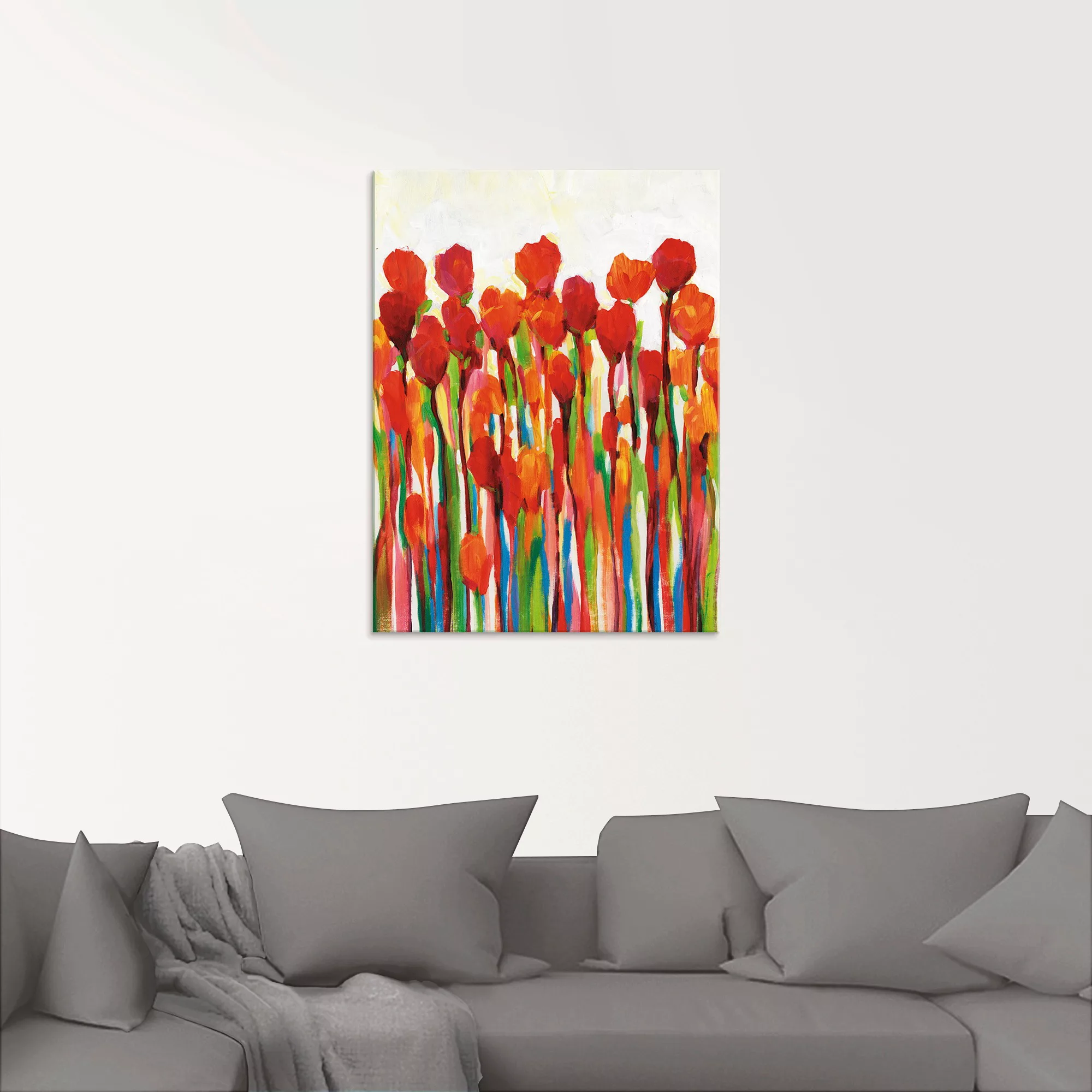 Artland Glasbild "Strotzen mit Farben II", Blumenwiese, (1 St.), in verschi günstig online kaufen