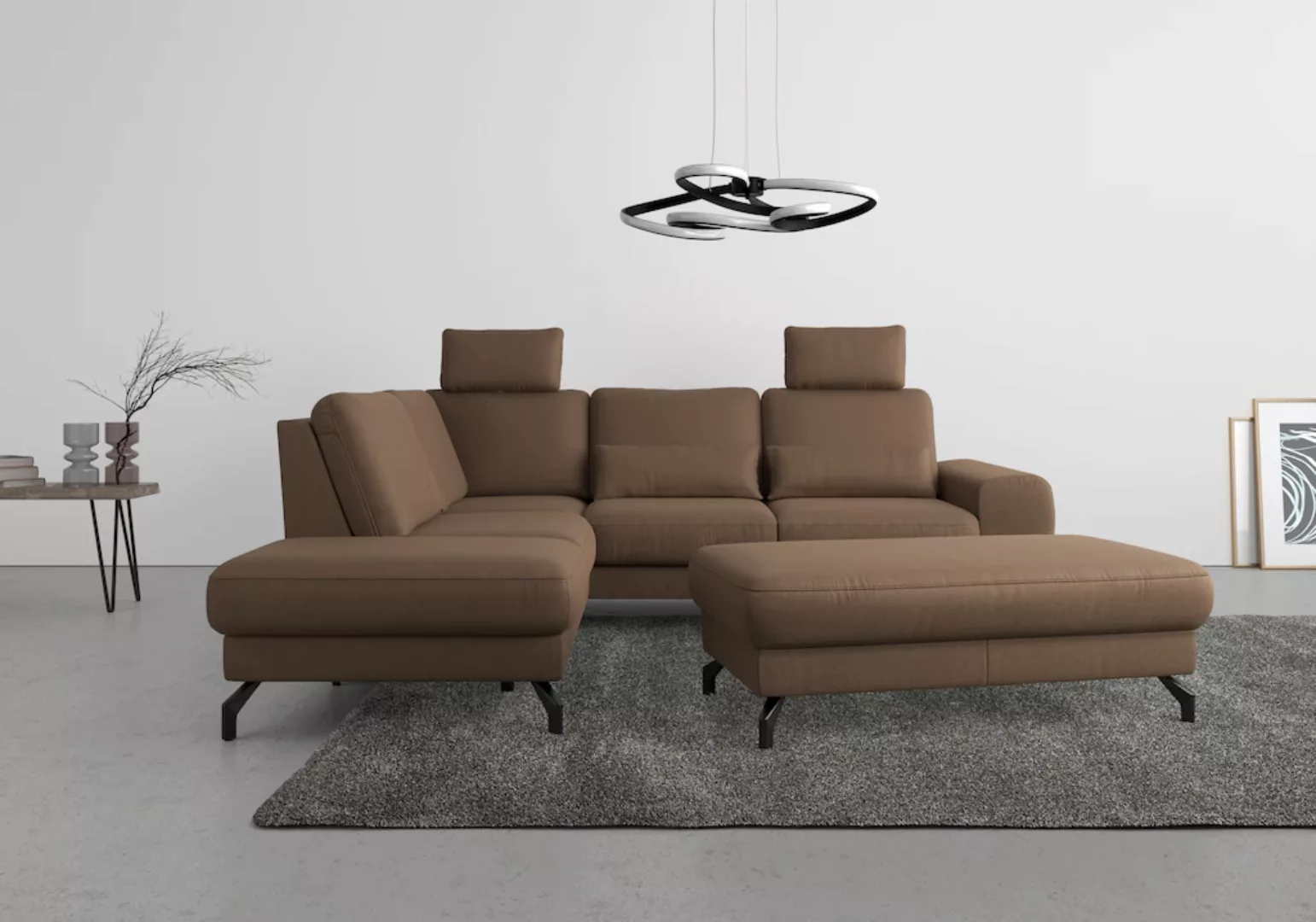 sit&more Ecksofa "Cinturo L-Form", inklusive Sitztiefenverstellung und Fede günstig online kaufen