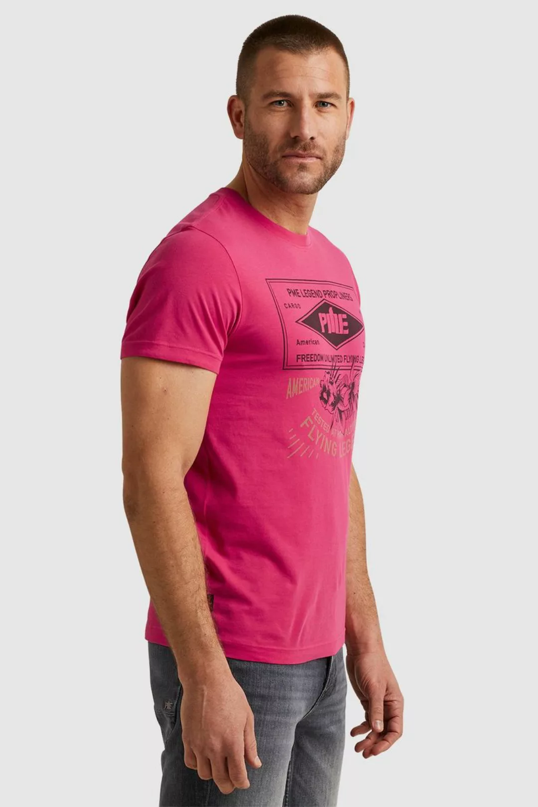 PME Legend Jersey T-Shirt Logo Rosa - Größe XL günstig online kaufen