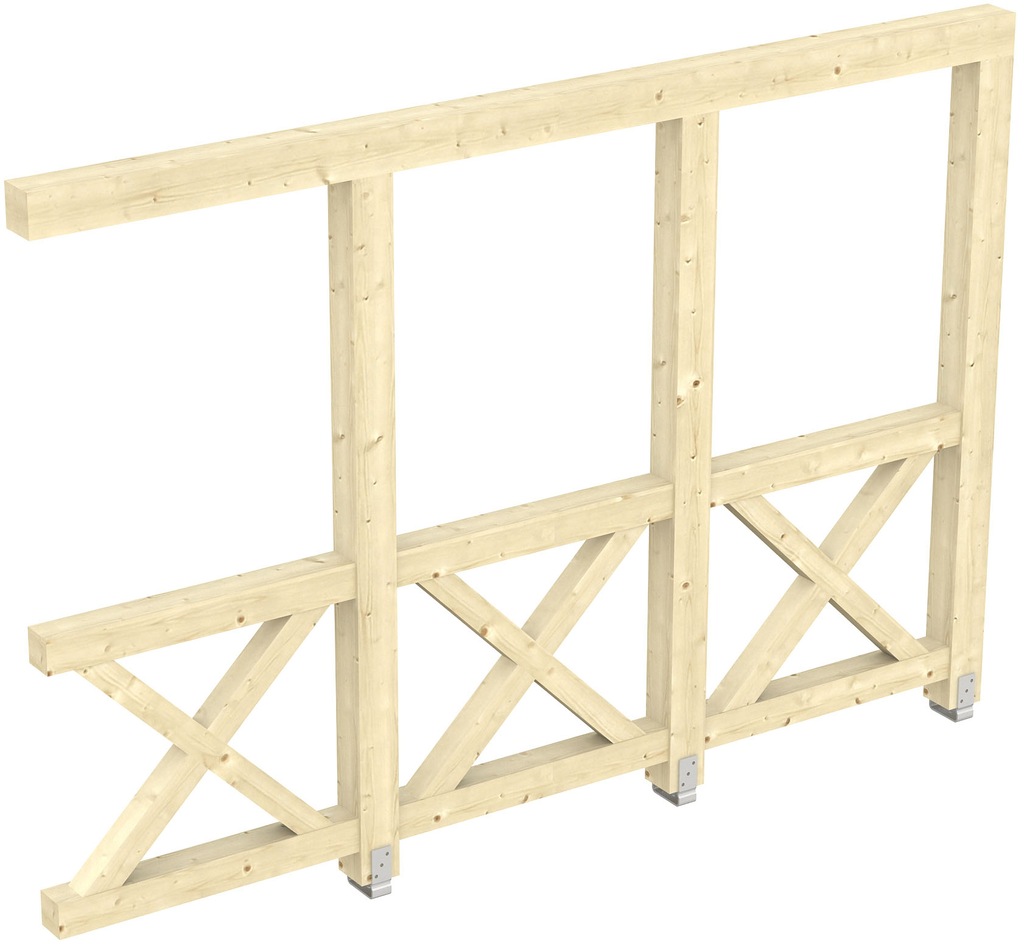 Skanholz Carport-Seitenwand "Andreaskreuz", Wandanbau günstig online kaufen
