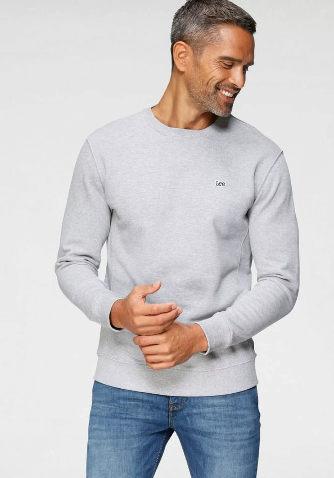 Lee Herren Rundhals Sweatshirt Plain Crew günstig online kaufen