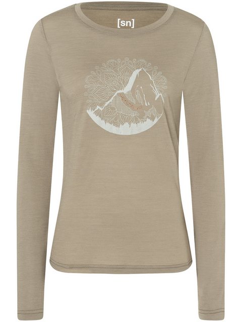 SUPER.NATURAL Langarmshirt für Damen, Merino MOUNTAIN MANDALA TREE Berg Mot günstig online kaufen