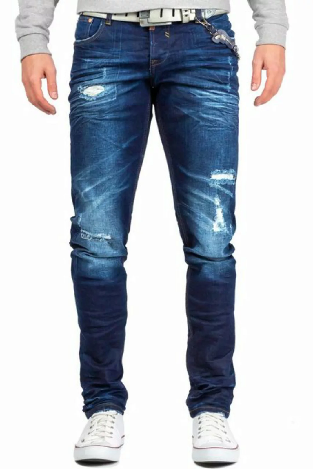 Cipo & Baxx Destroyed-Jeans Herren Hose BA-CD392 Denim Destroyed Effekte in günstig online kaufen