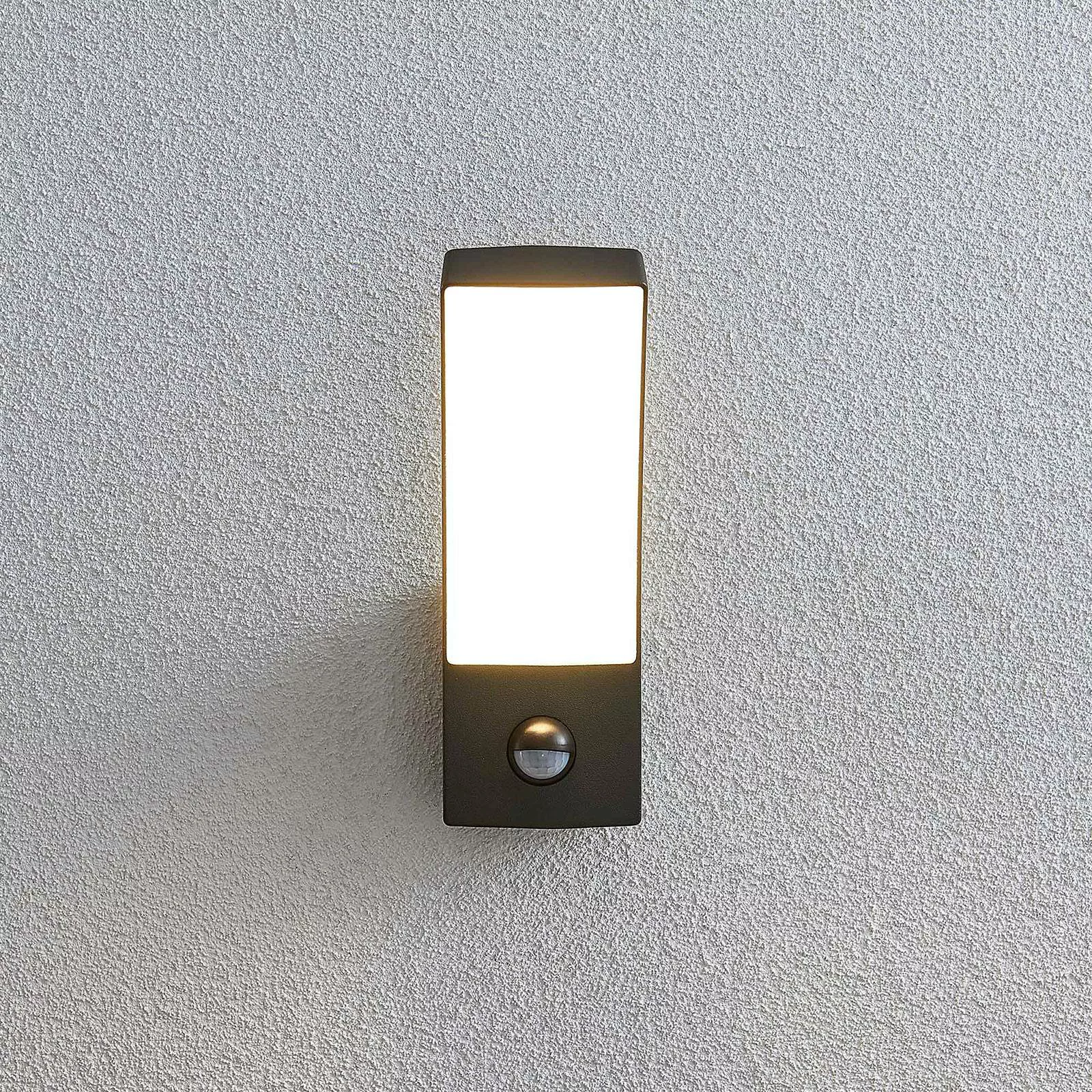 LED-Außenwandlampe Ilvita, anthrazit, mit Sensor günstig online kaufen