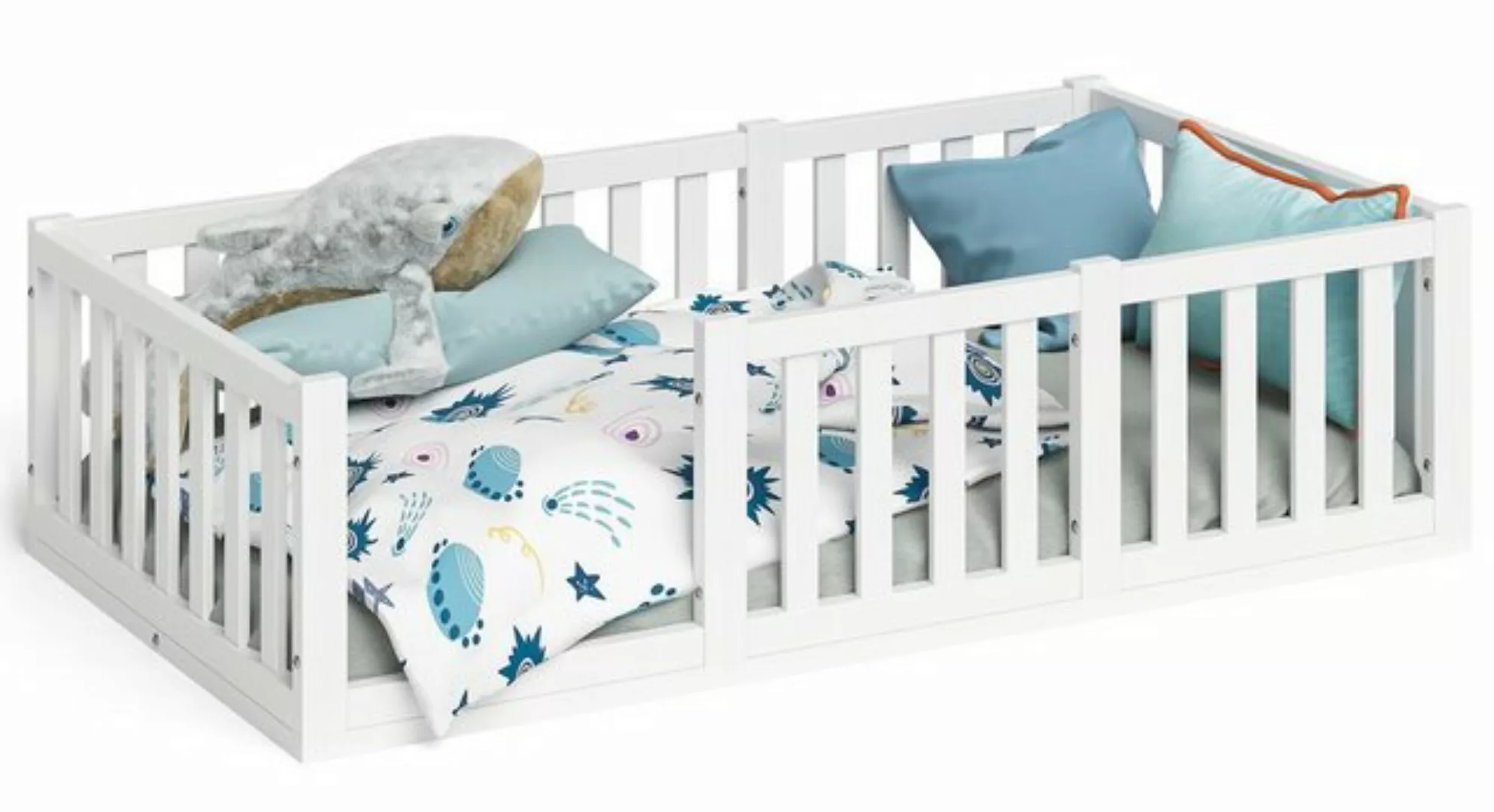 Bellabino Kinderbett Tapi (weiß, 80x160), aus Kiefer Massivholz, in verschi günstig online kaufen