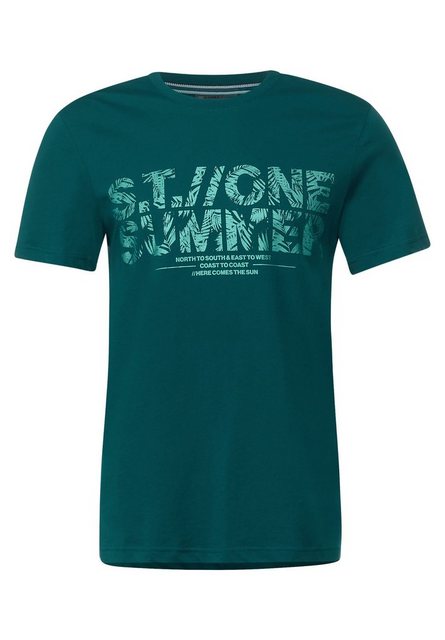 STREET ONE MEN T-Shirt, in Unifarbe günstig online kaufen