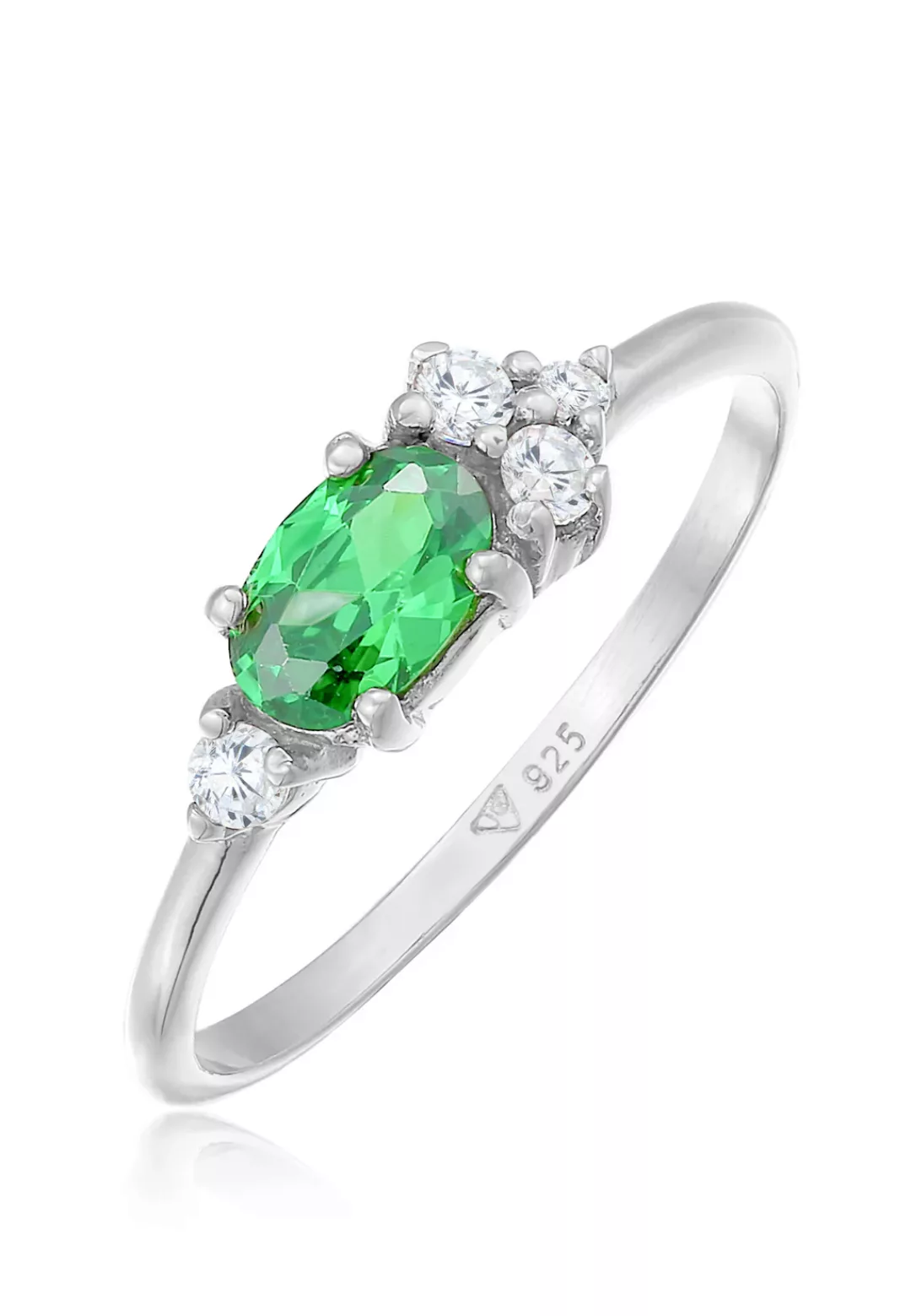 Elli Fingerring "Zirkonia Grün Smaragd Verlobung 925 Silber" günstig online kaufen
