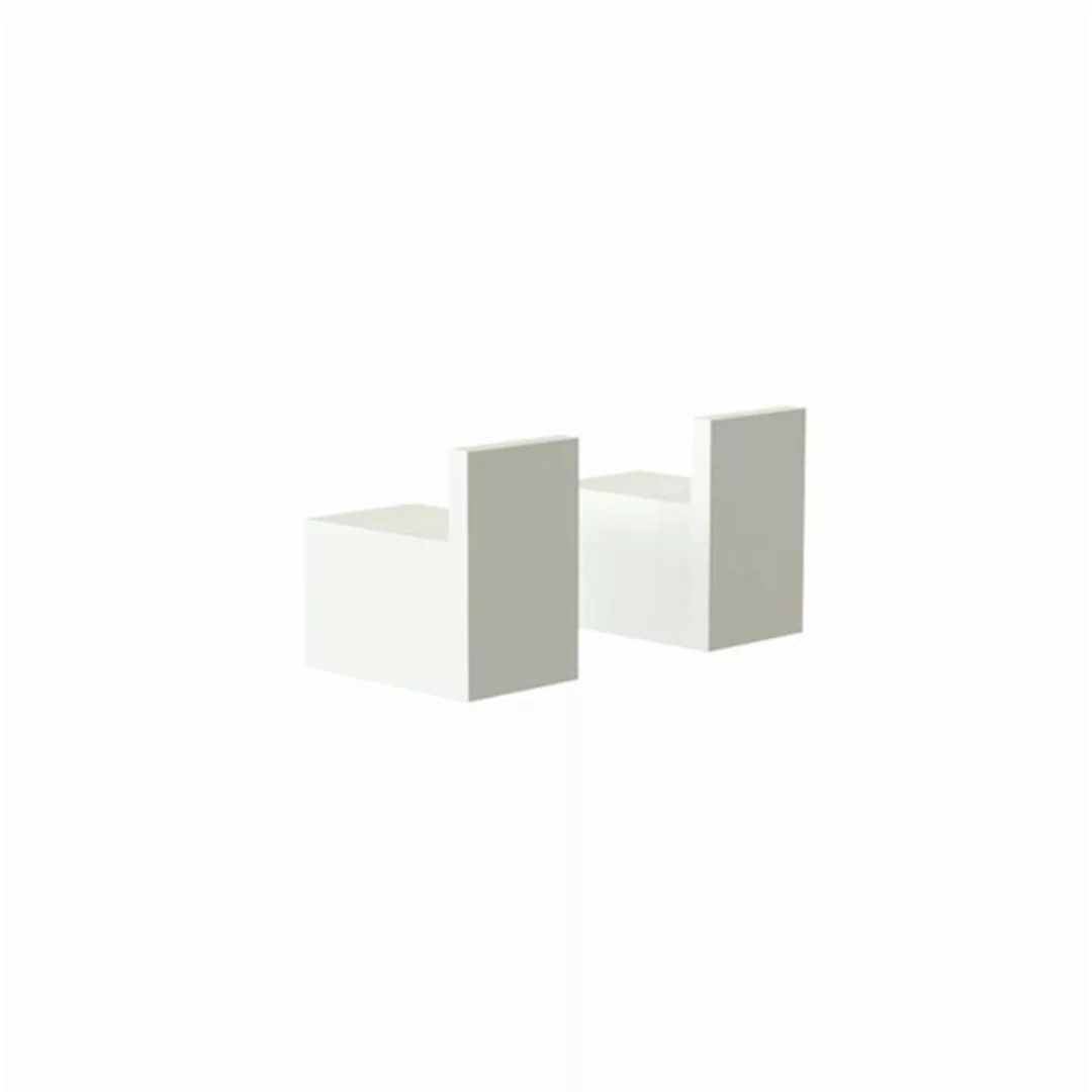 FROST - Quadra Wandhaken 8L 2er Set - weiß/BxHxT 2,2x3,6x3,6cm günstig online kaufen