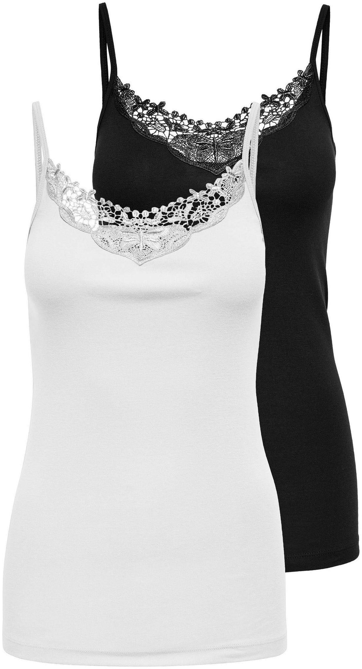 ONLY Spitzentop ONLKIRA LACE SINGLET 2PACK günstig online kaufen