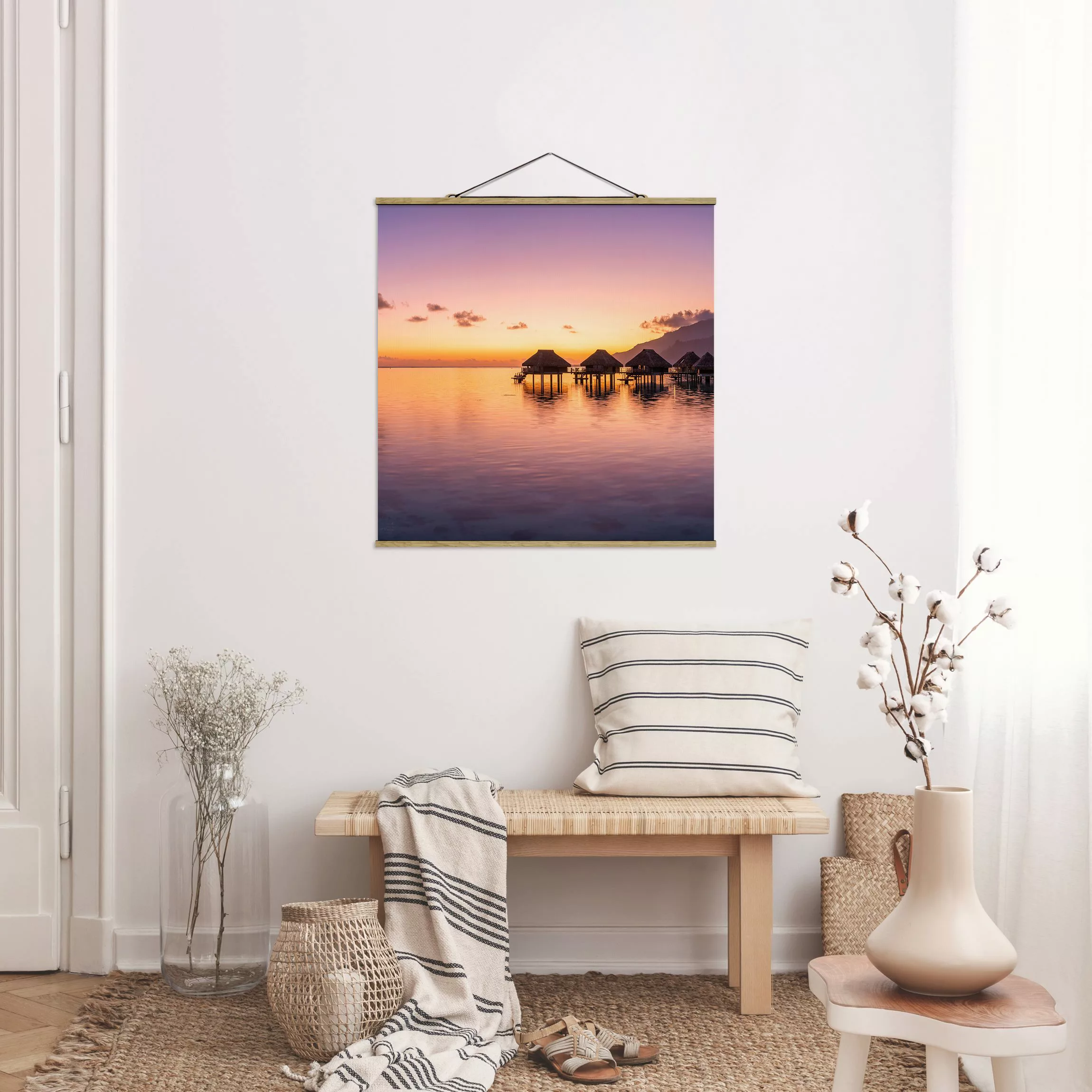 Stoffbild mit Posterleisten Sunset Dream günstig online kaufen