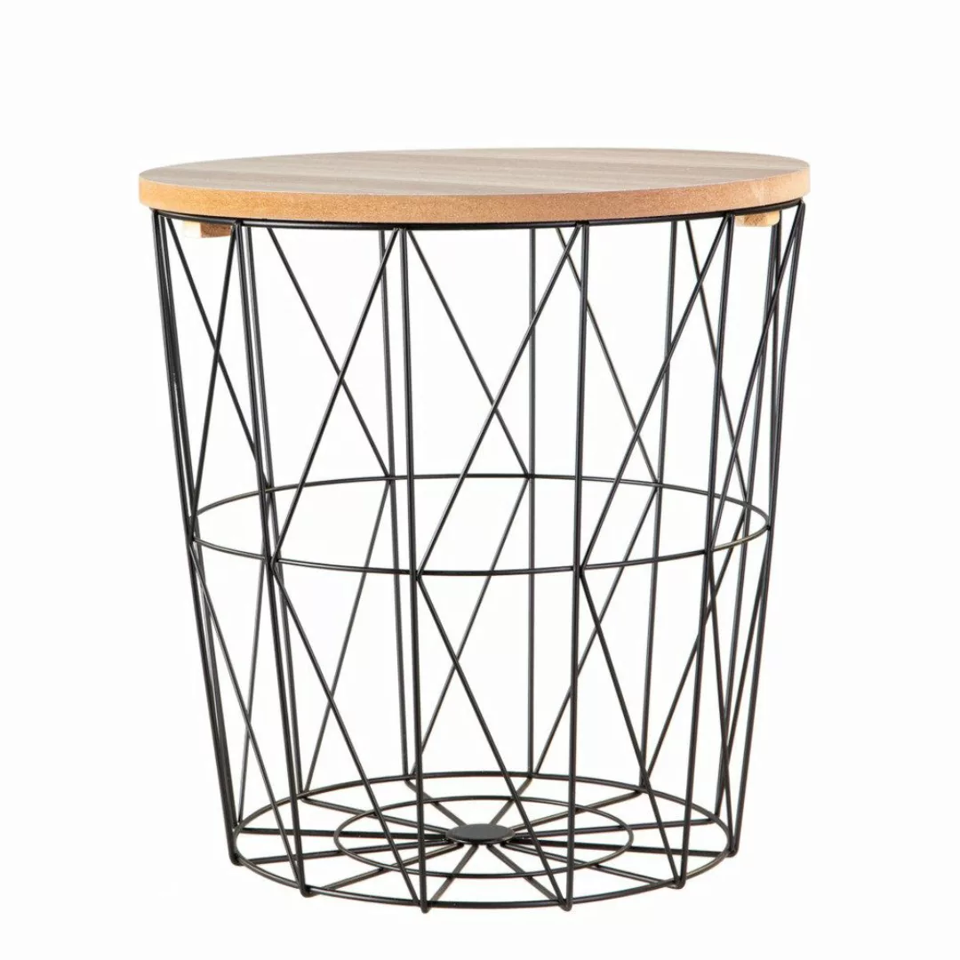 MICA Dekokorb Beistelltisch schwarz/braun - ca. günstig online kaufen