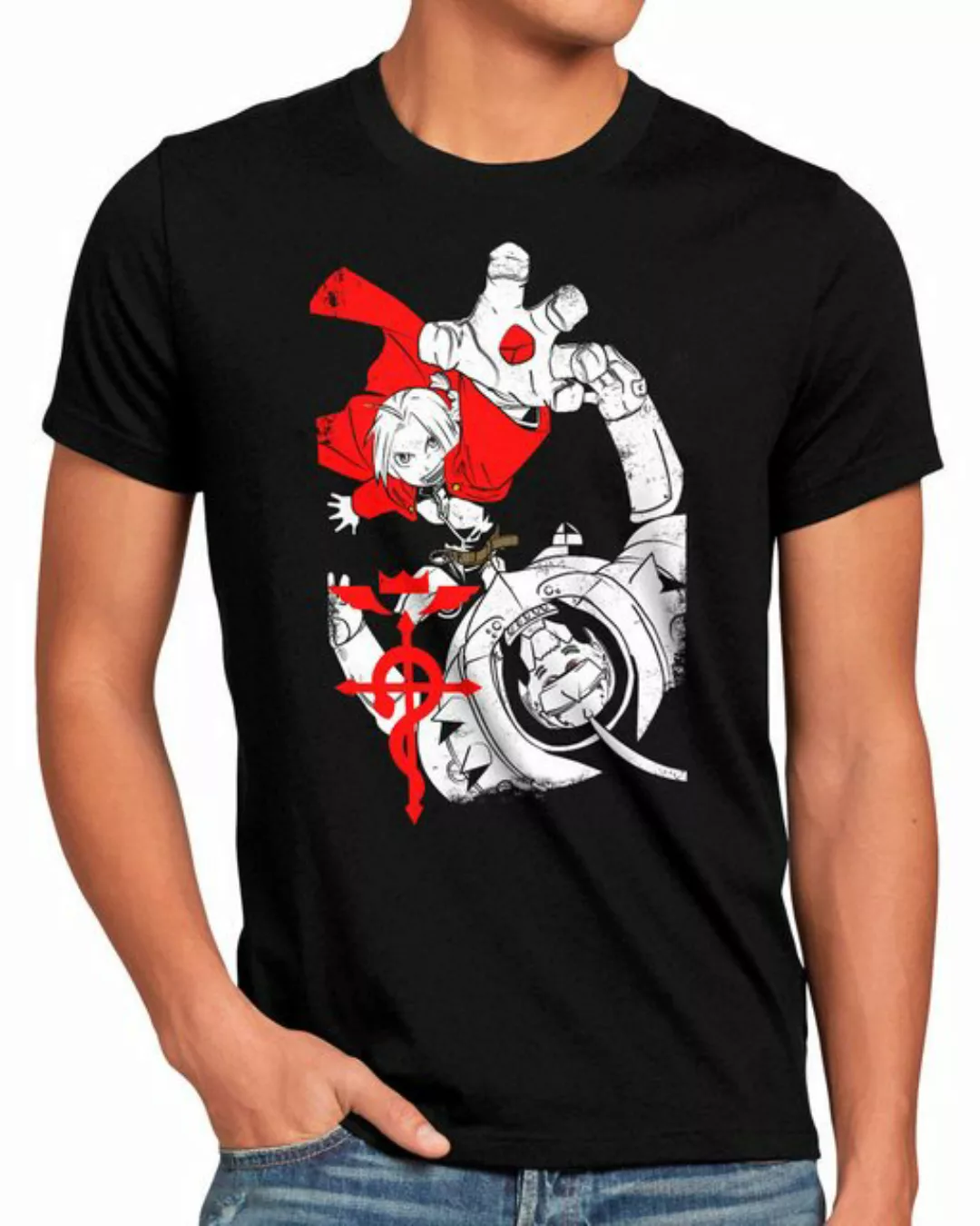 style3 Print-Shirt Herren T-Shirt Brothers Of Alchemy fullmetal mustang roy günstig online kaufen