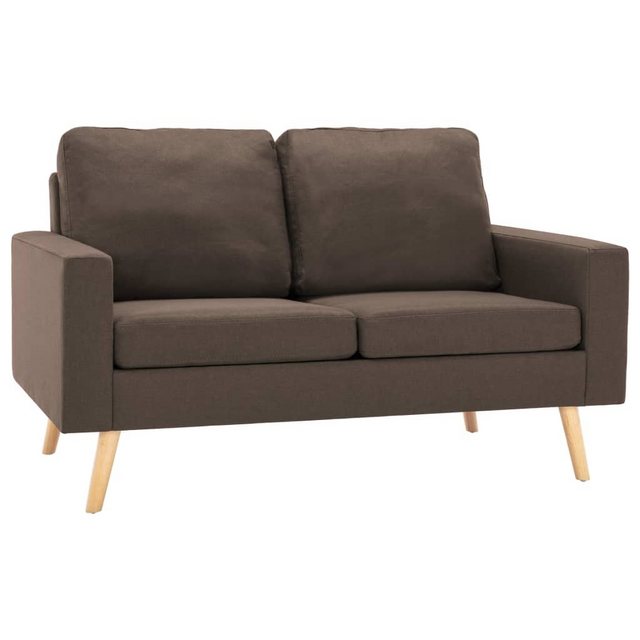 vidaXL Sofa 2-Sitzer-Sofa Braun Stoff Couch günstig online kaufen