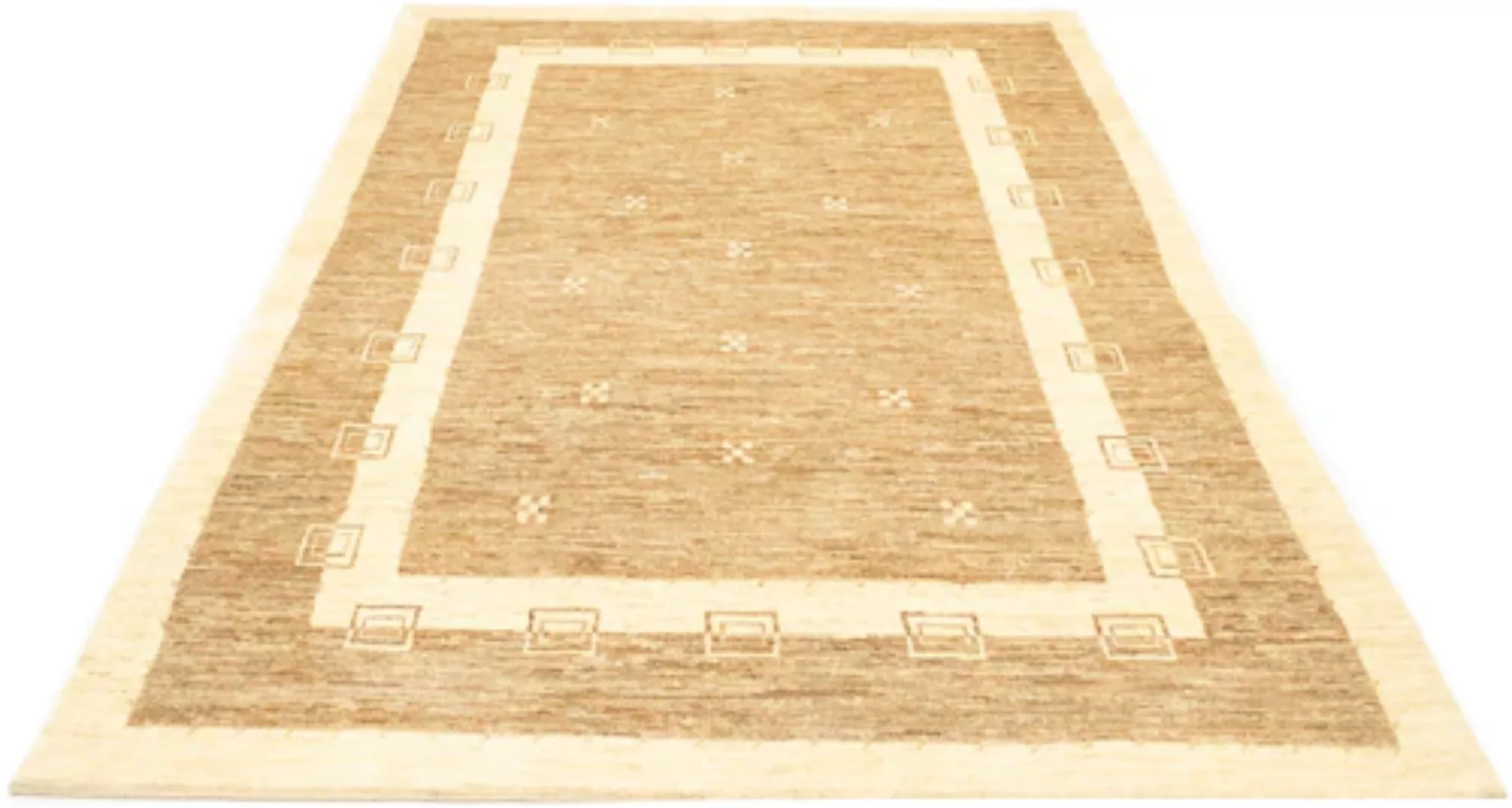 morgenland Wollteppich »Loribaft Teppich handgeknüpft hellbraun«, rechtecki günstig online kaufen