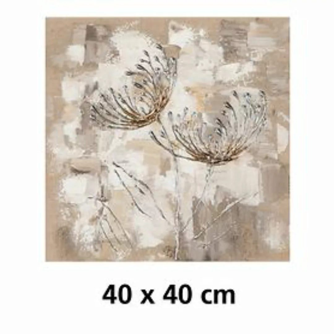 Bild 'Chrysanthemen' silber 40x40 günstig online kaufen
